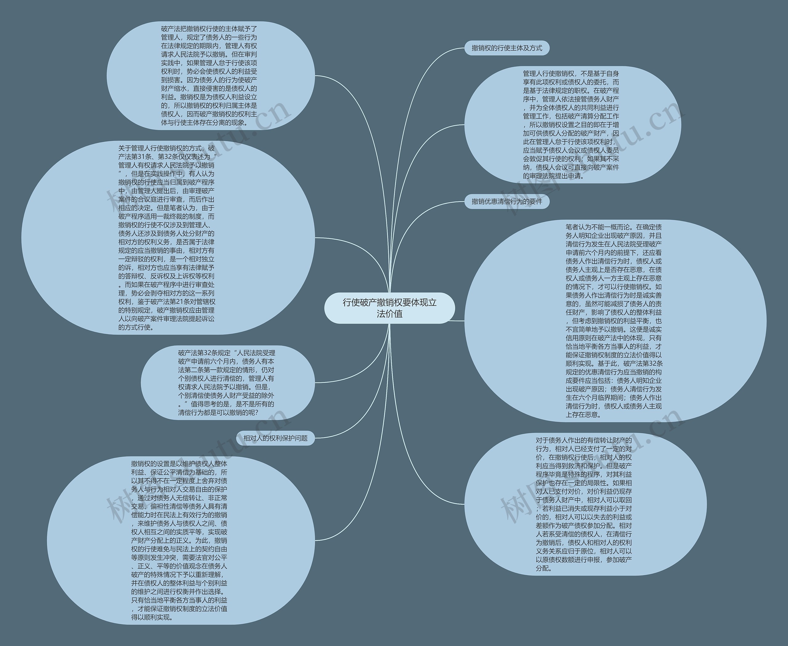 行使破产撤销权要体现立法价值思维导图