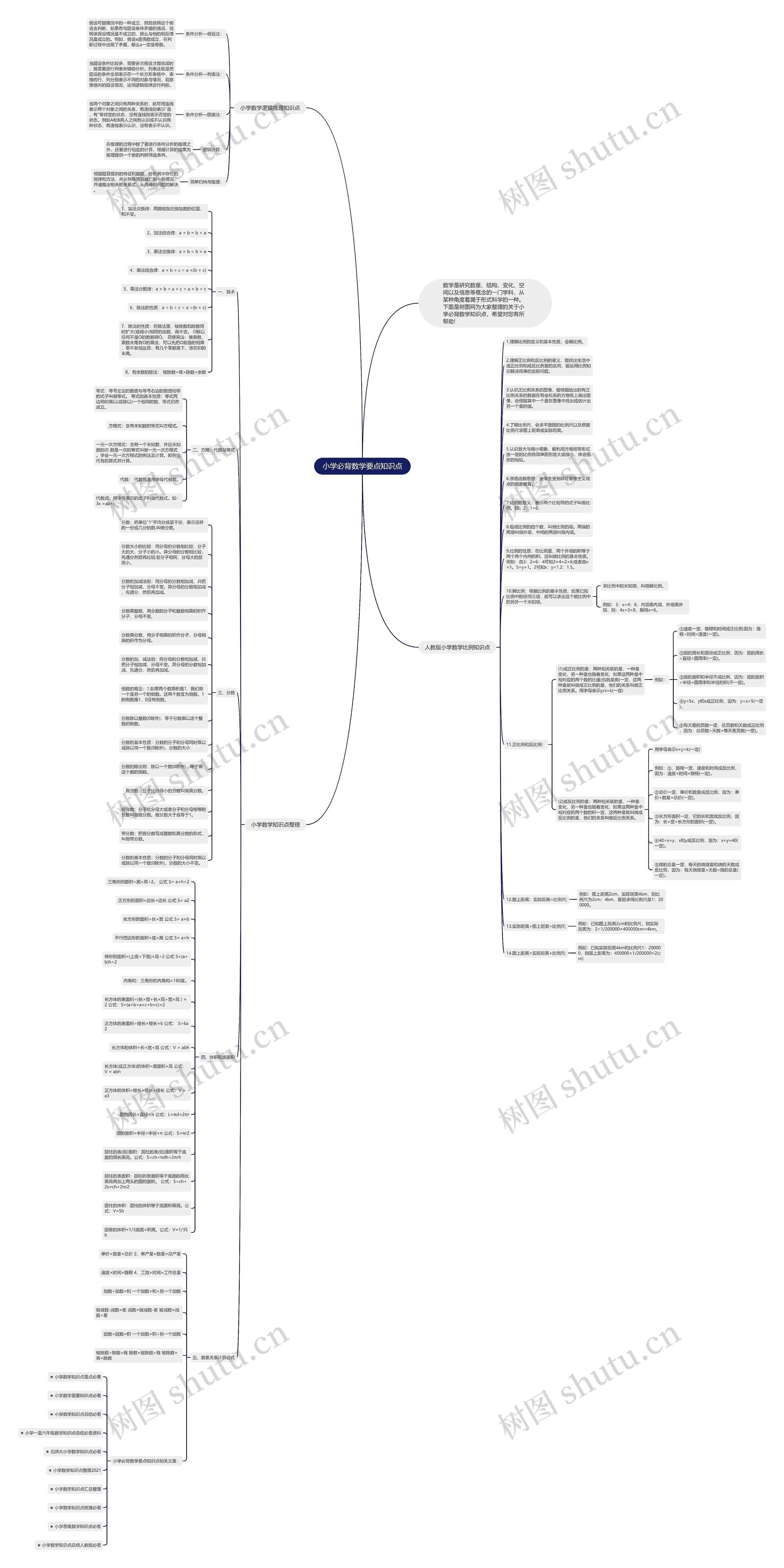 小学必背数学要点知识点