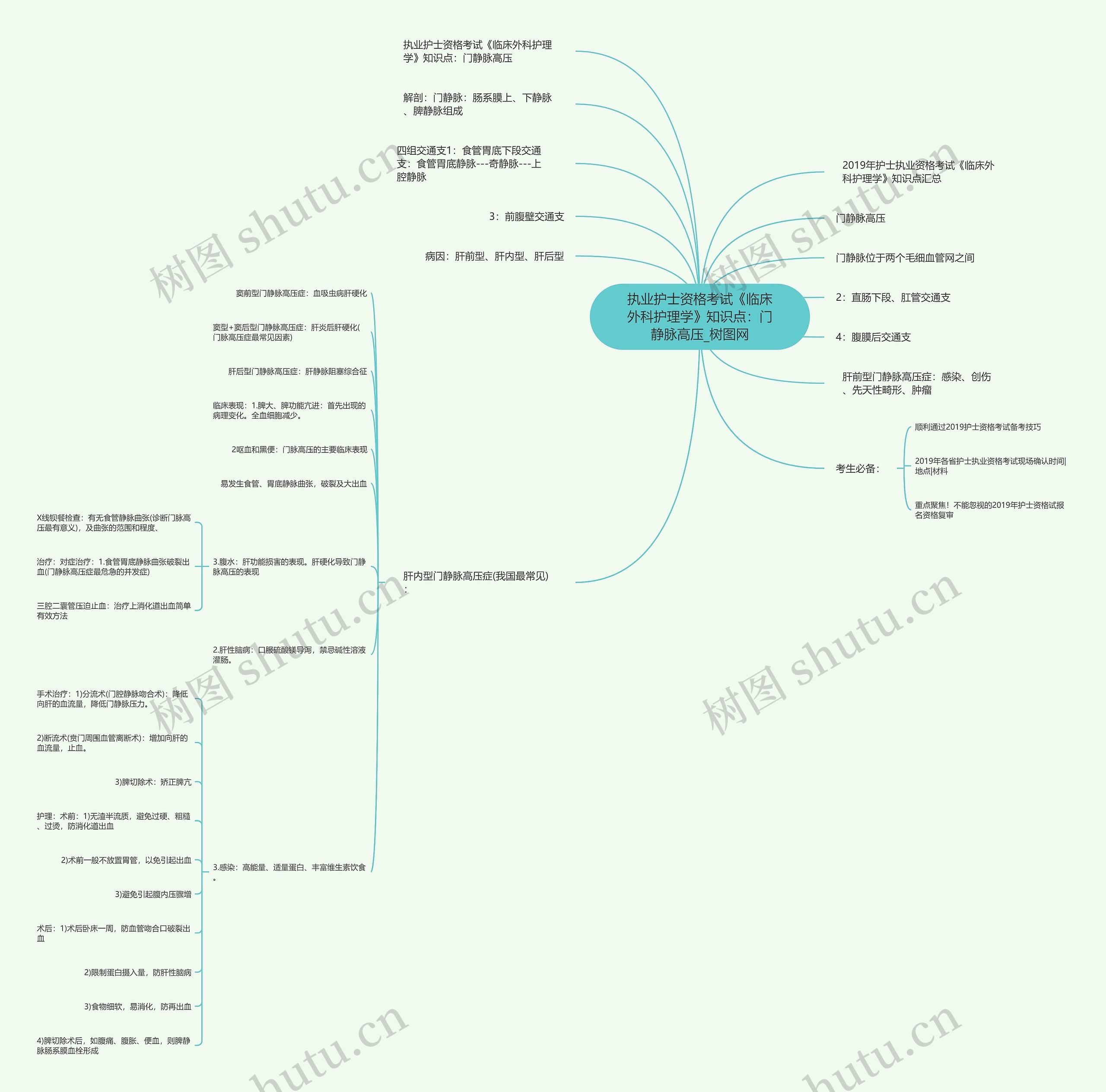执业护士资格考试《临床外科护理学》知识点:门静脉高压 执业护士资格考试《临床外科护理学》知识点:门静脉高压