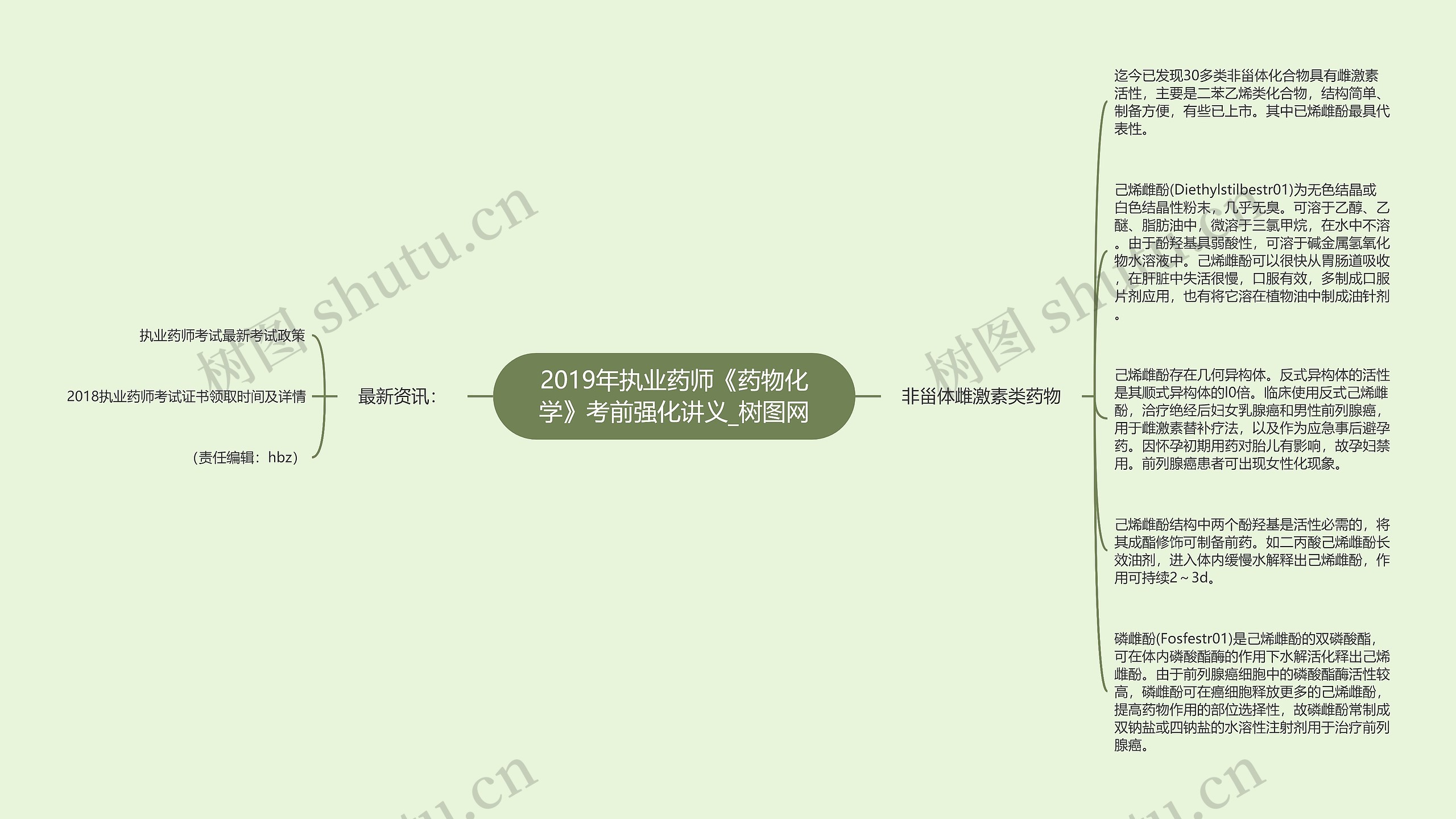 2019年执业药师《药物化学》考前强化讲义思维导图