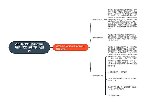 2019年执业药师考试重点知识：药品临床评价