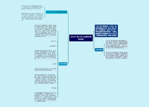 2023广西三月三放假安排时间表