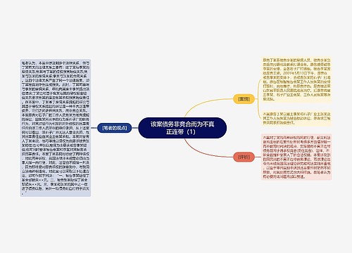 该案债务非竟合而为不真正连带（1）