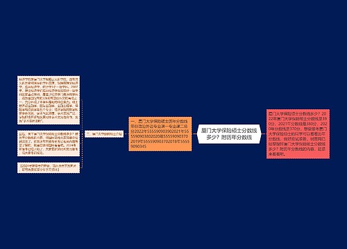 厦门大学保险硕士分数线多少？附历年分数线