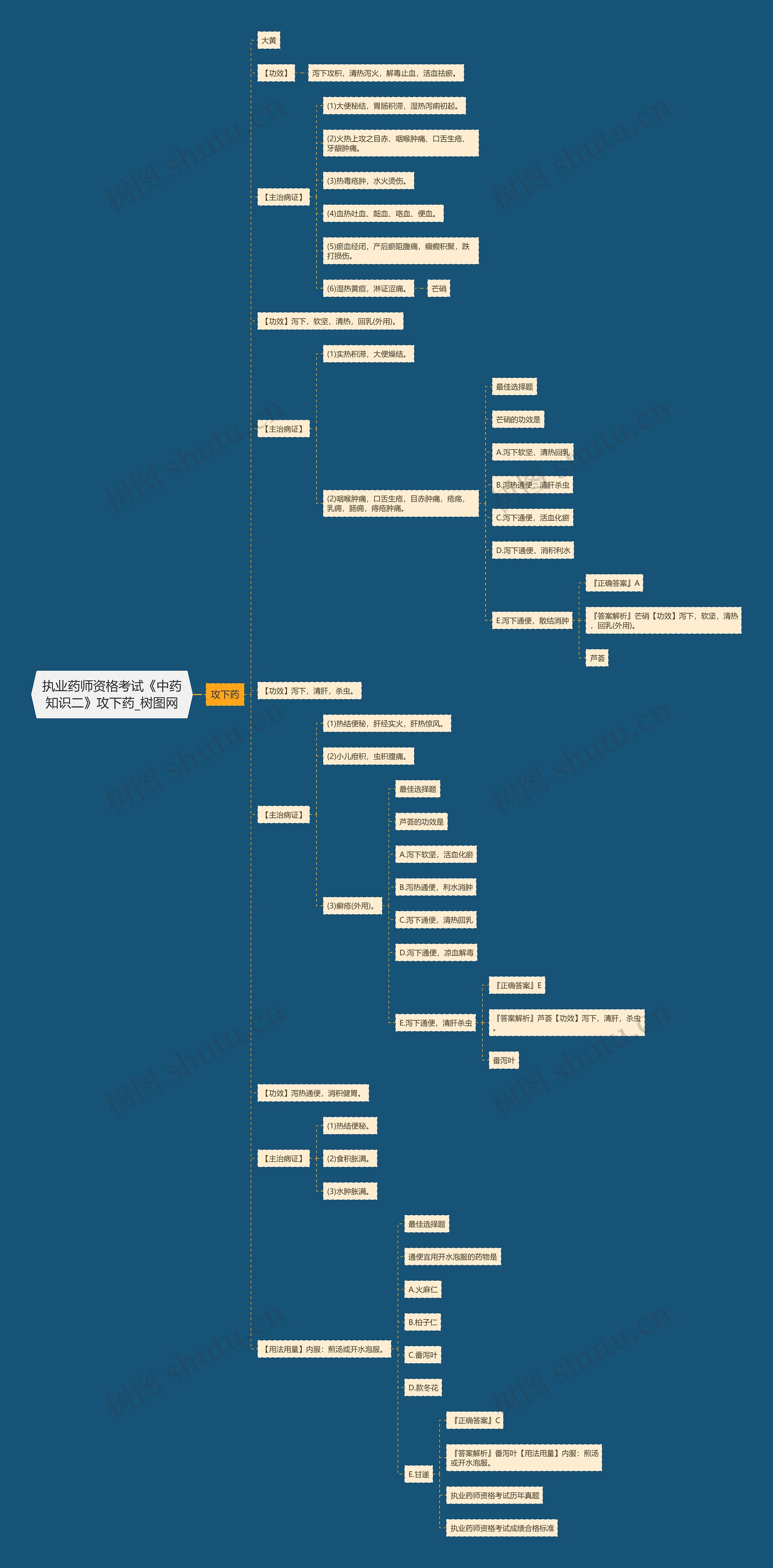 执业药师资格考试《中药知识二》攻下药 执业药师资格考试《中药知识二》攻下药