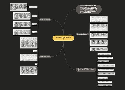 高考数学考试必备答题技巧思维导图