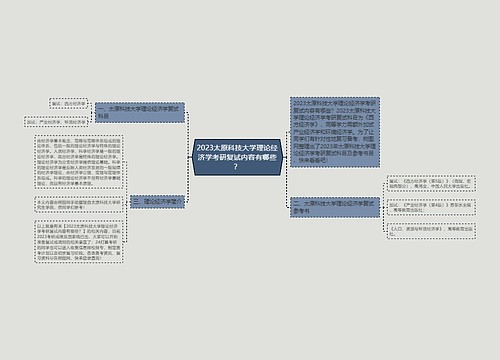 2023太原科技大学理论经济学考研复试内容有哪些？