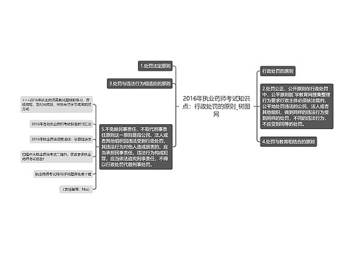 2016年执业药师考试知识点：行政处罚的原则