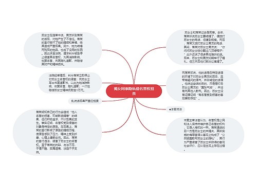 揭女同事隐私侵名誉权担责