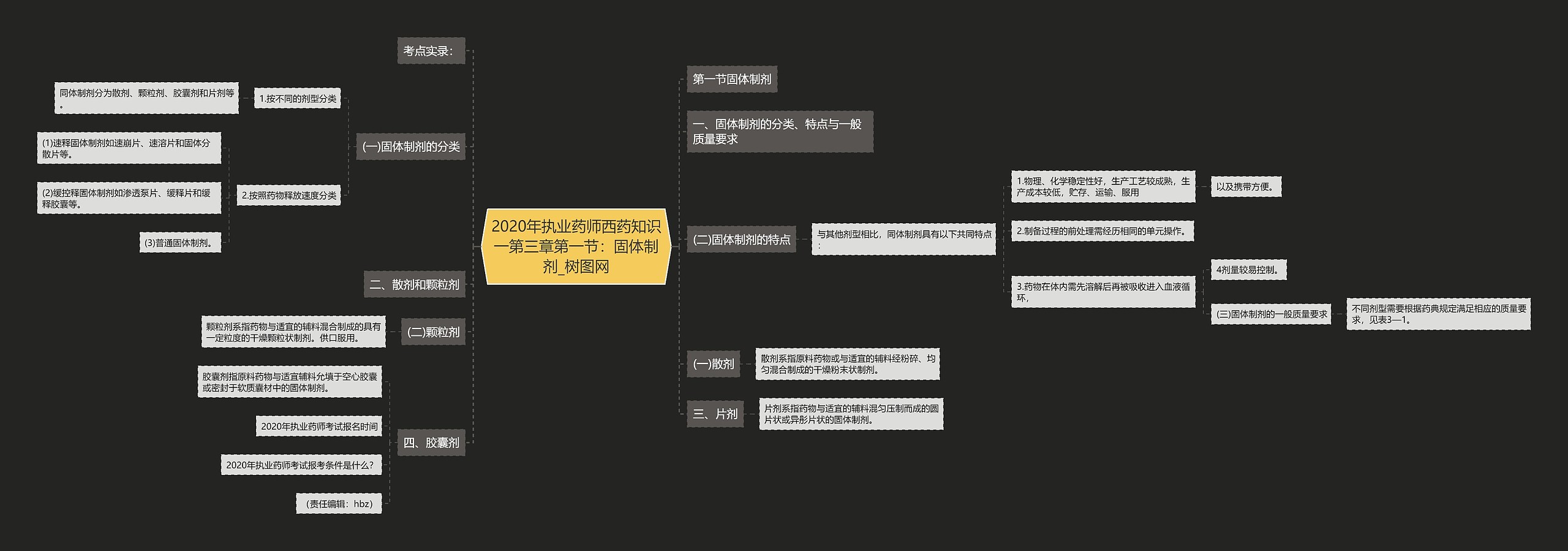 2020年执业药师西药知识一第三章第一节：固体制剂