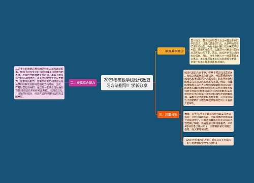 2023考研数学线性代数复习方法指导！学长分享