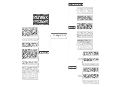 一年级数学运算的学习方法