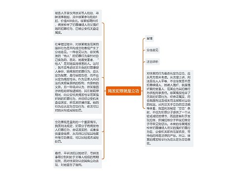 揭发犯罪就是立功