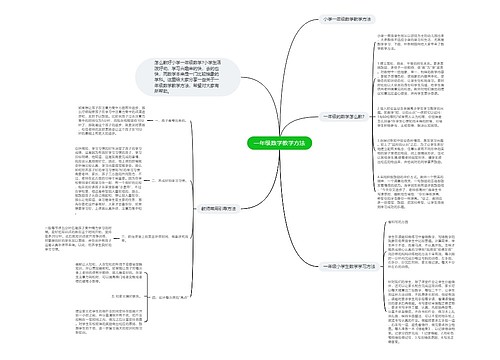 一年级数学教学方法