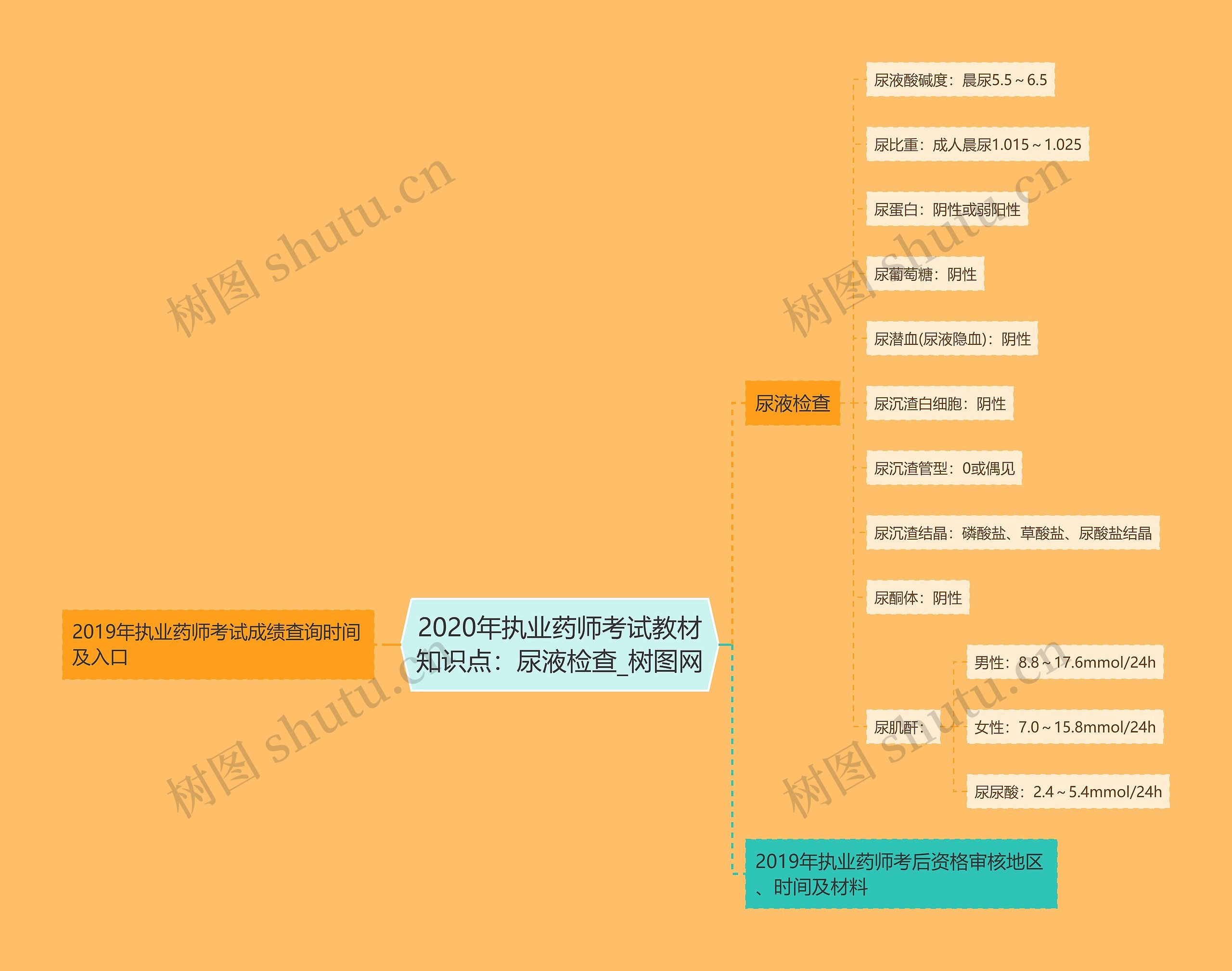 2020年执业药师考试教材知识点：尿液检查思维导图