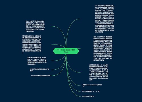 2013年司法考试案例题不再为难