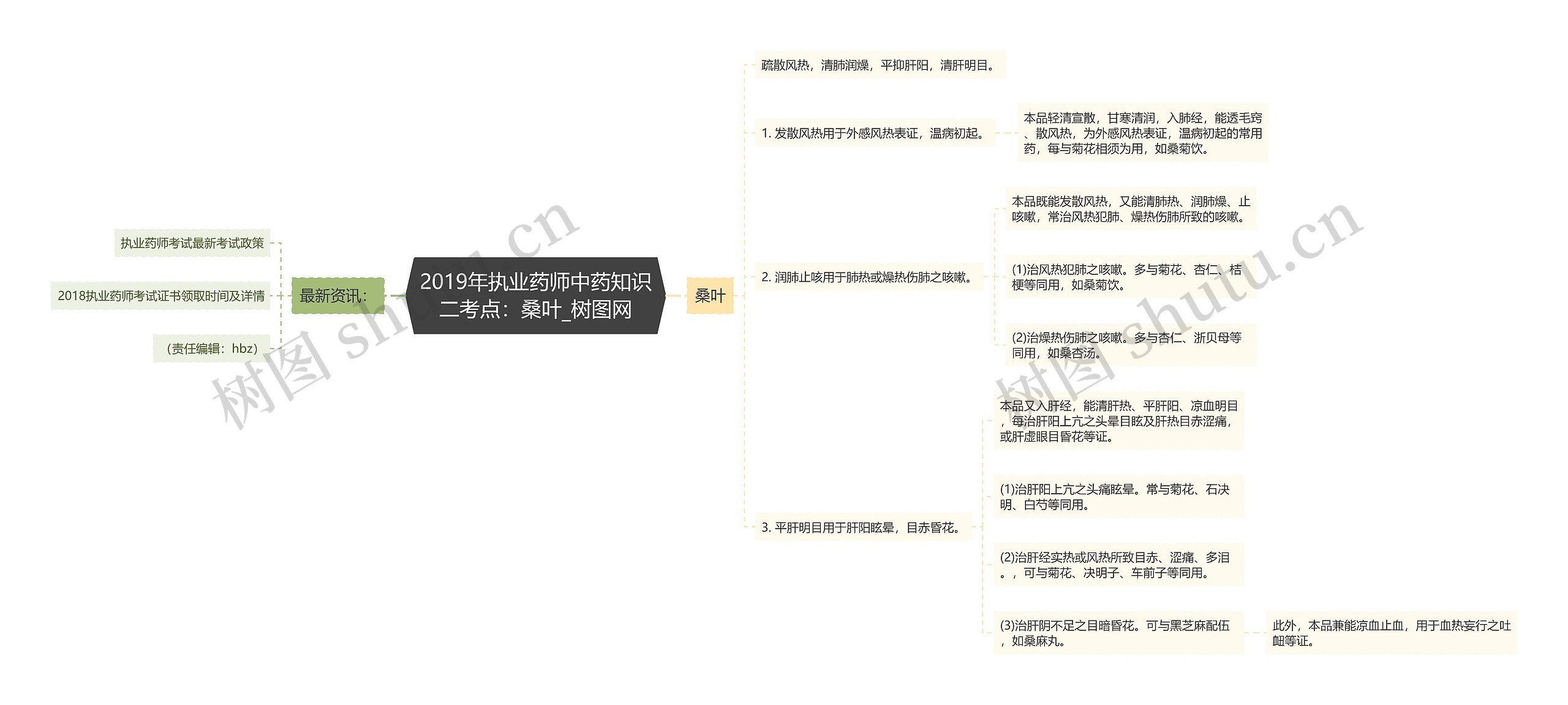 2019年执业药师中药知识二考点：桑叶