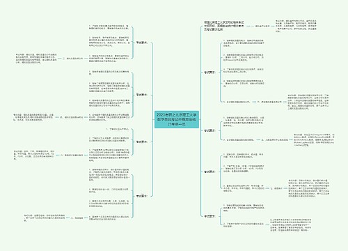 2023考研之北京理工大学数学单独考试中概率与统计考点一览