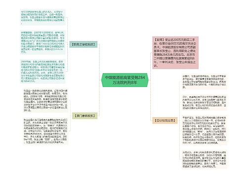 中煤能源前高管受贿284万法院判刑8年