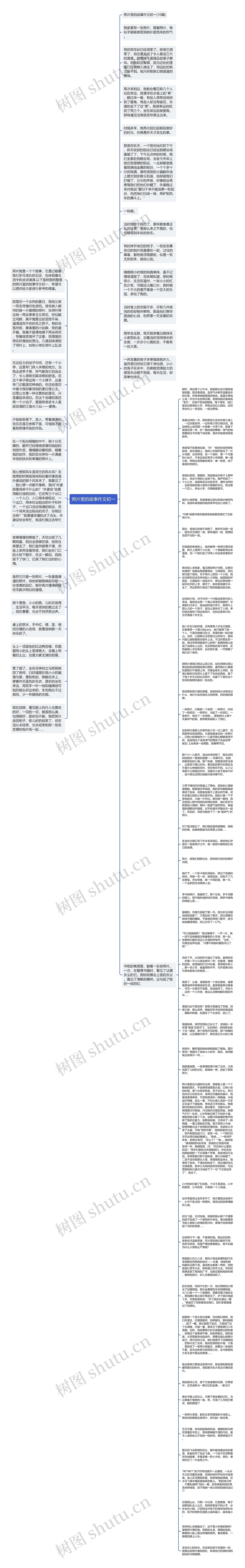 照片里的故事作文初一思维导图