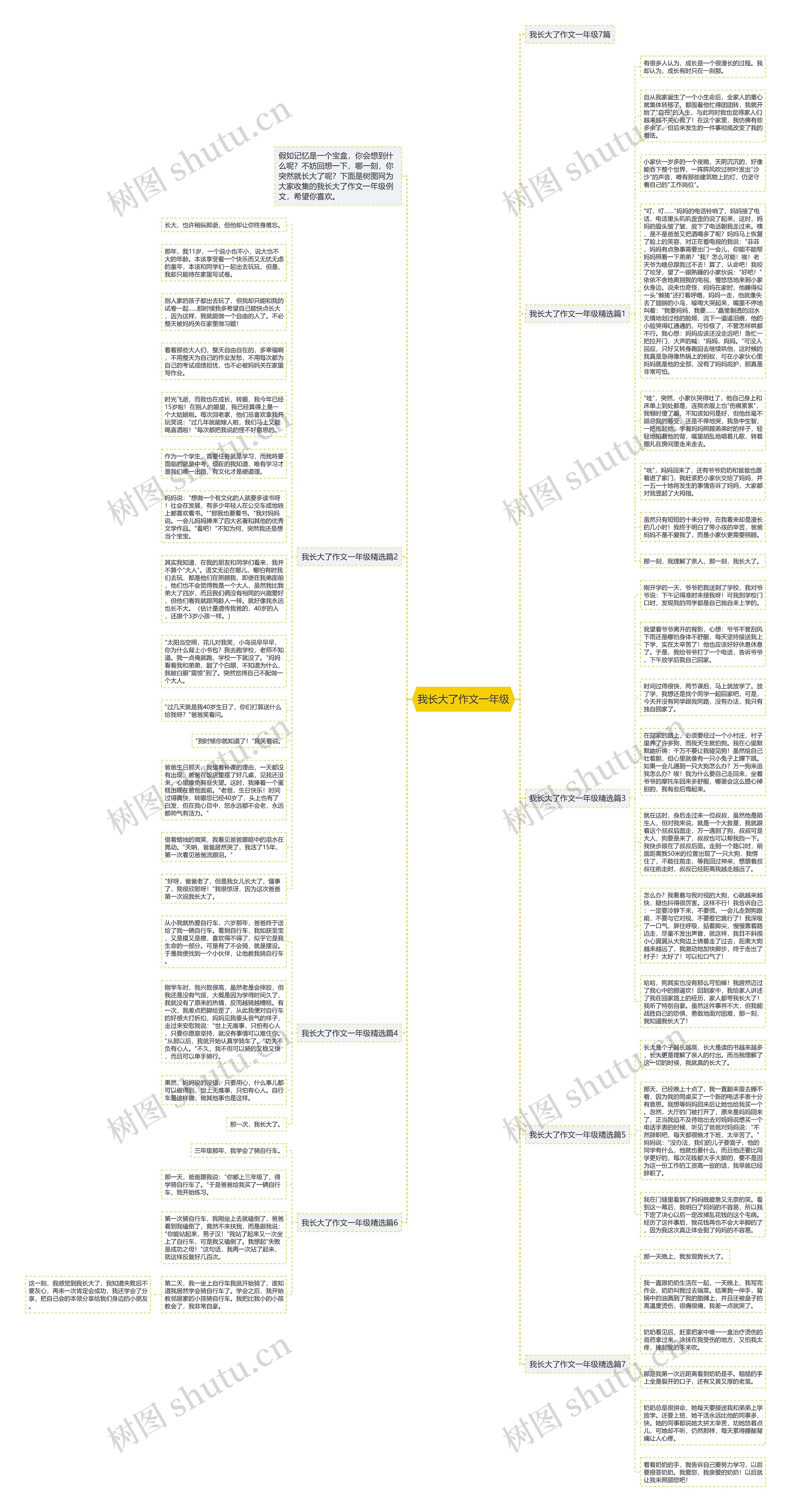 我长大了作文一年级思维导图