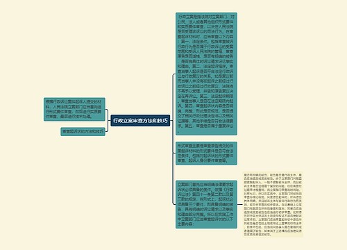 行政立案审查方法和技巧