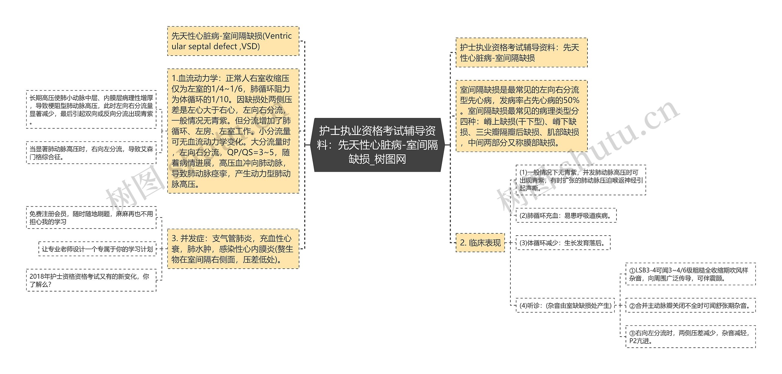 护士执业资格考试辅导资料：先天性心脏病-室间隔缺损