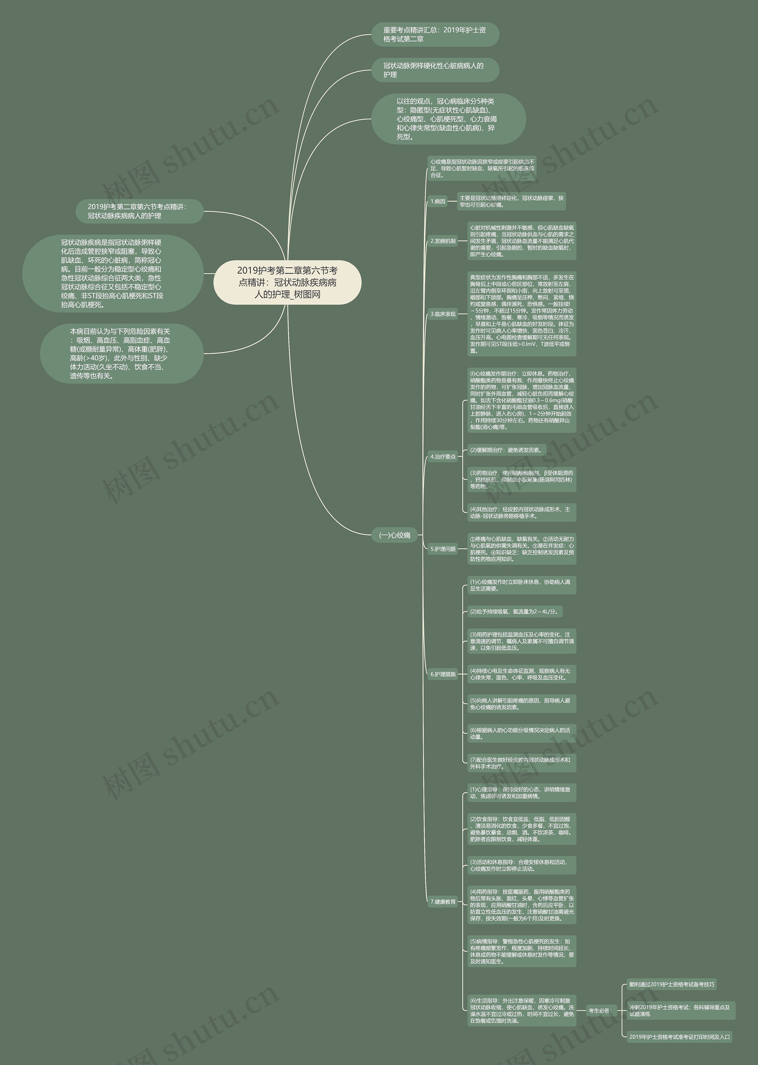 2019护考第二章第六节考点精讲:冠状动脉疾病病人的护理 2019护考第二章第六节考点精讲:冠状动脉疾病病人的护理