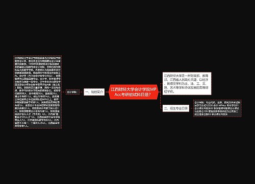 江西财经大学会计学院MPAcc考研初试科目是？