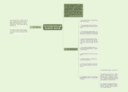 2024会计硕士MPAcc考研核心知识点：银行汇票