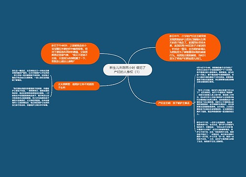 新生儿失踪两小时 侵犯了产妇的人身权（1）思维导图