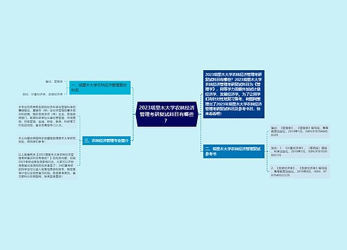 2023塔里木大学农林经济管理考研复试科目有哪些？