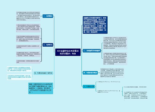 431金融学综合考研重点知识点精讲：利息