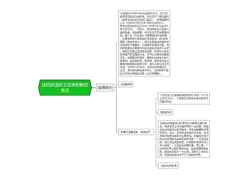 违约辞退职工应承担赔偿责任