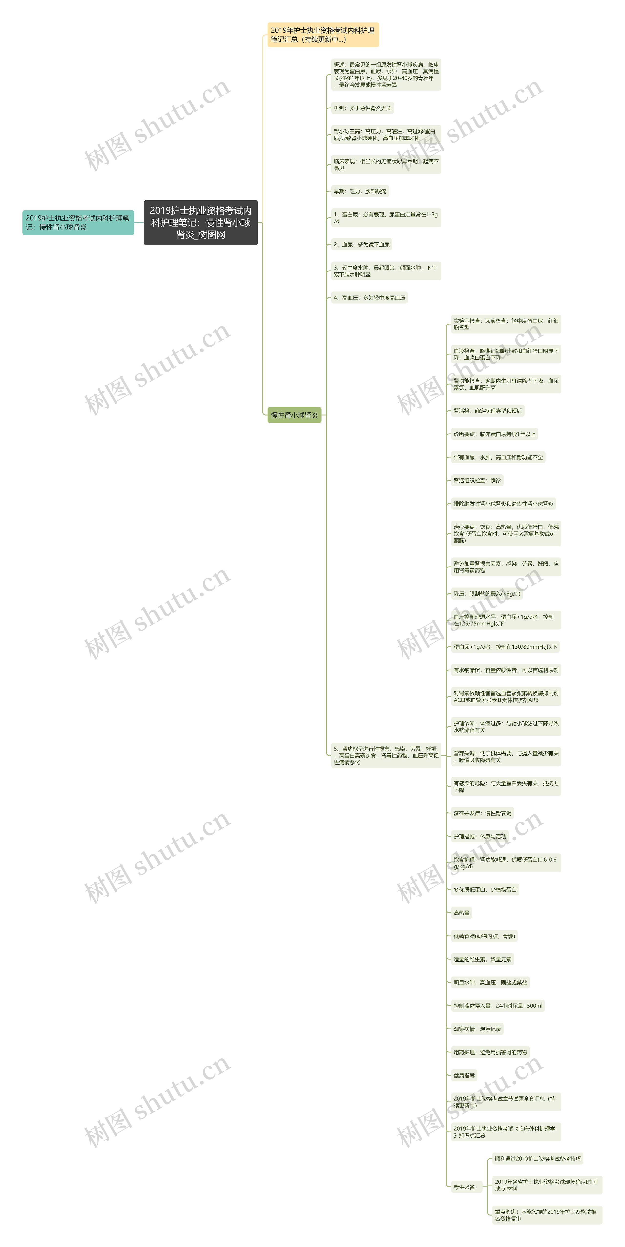 2019护士执业资格考试内科护理笔记：慢性肾小球肾炎