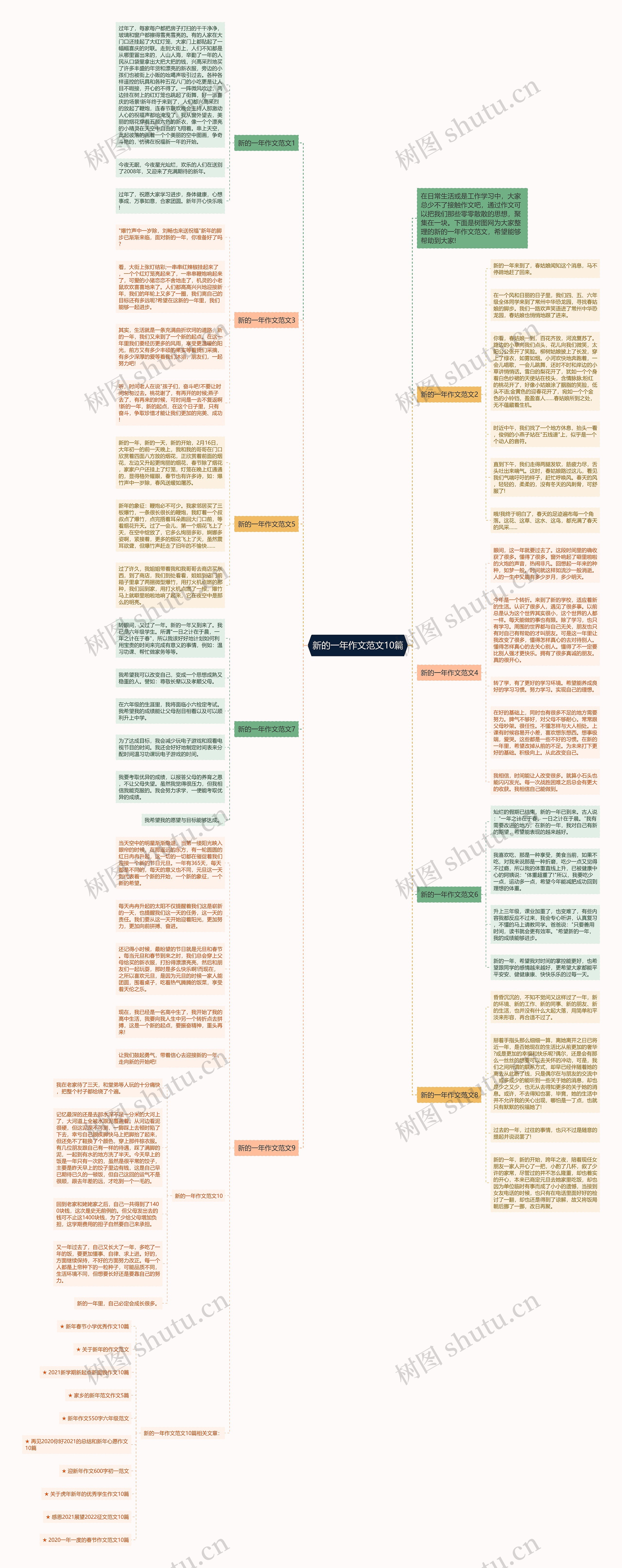 新的一年作文范文10篇思维导图