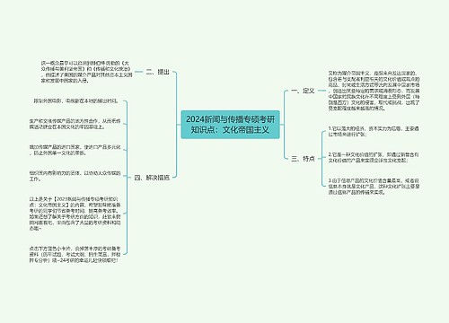 2024新闻与传播专硕考研知识点：文化帝国主义