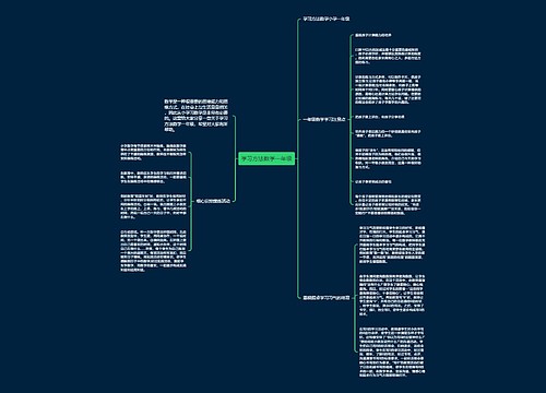 学习方法数学一年级