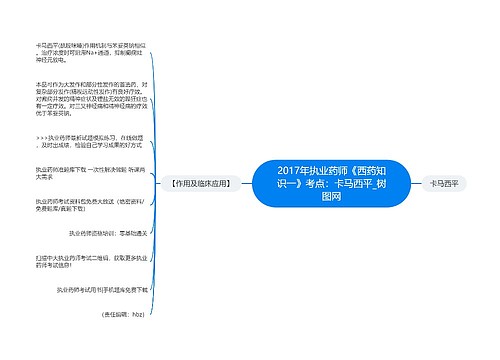 2017年执业药师《西药知识一》考点：卡马西平