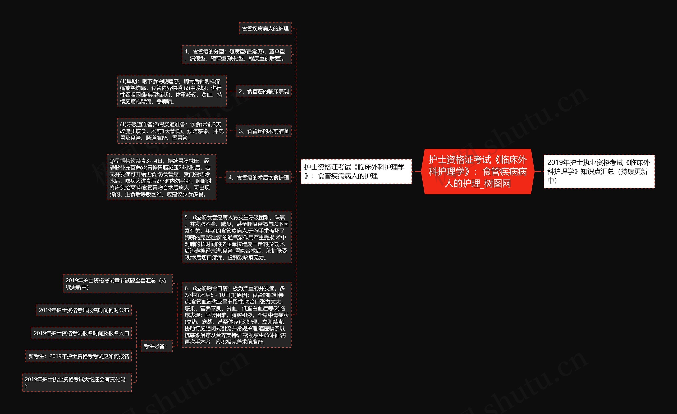 护士资格证考试《临床外科护理学》：食管疾病病人的护理