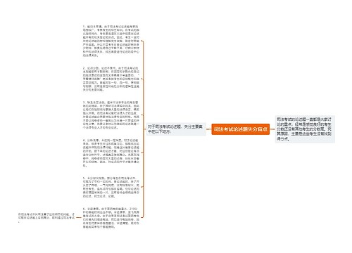 司法考试论述题失分盲点