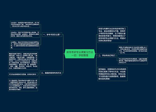 新传考研专业课复习方法一览！学姐整理