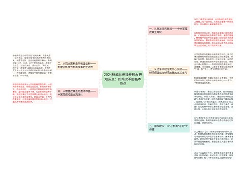 2024新闻与传播专硕考研知识点：新闻改革的基本特点