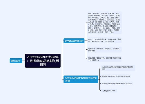 2019执业药师考试知识点：定神琥珀丸功能主治