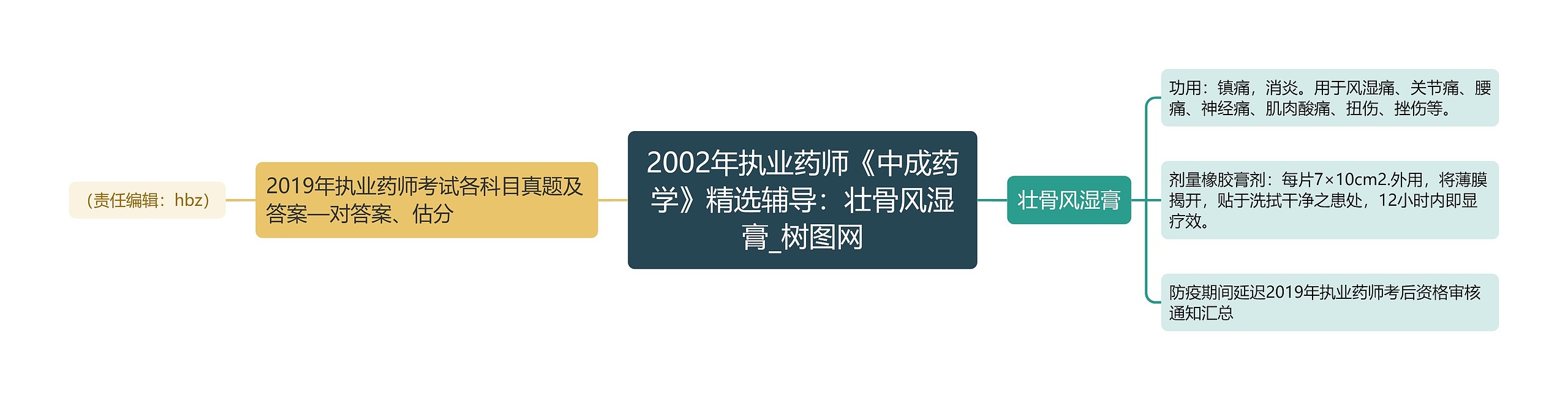 2002年执业药师《中成药学》精选辅导：​壮骨风湿膏