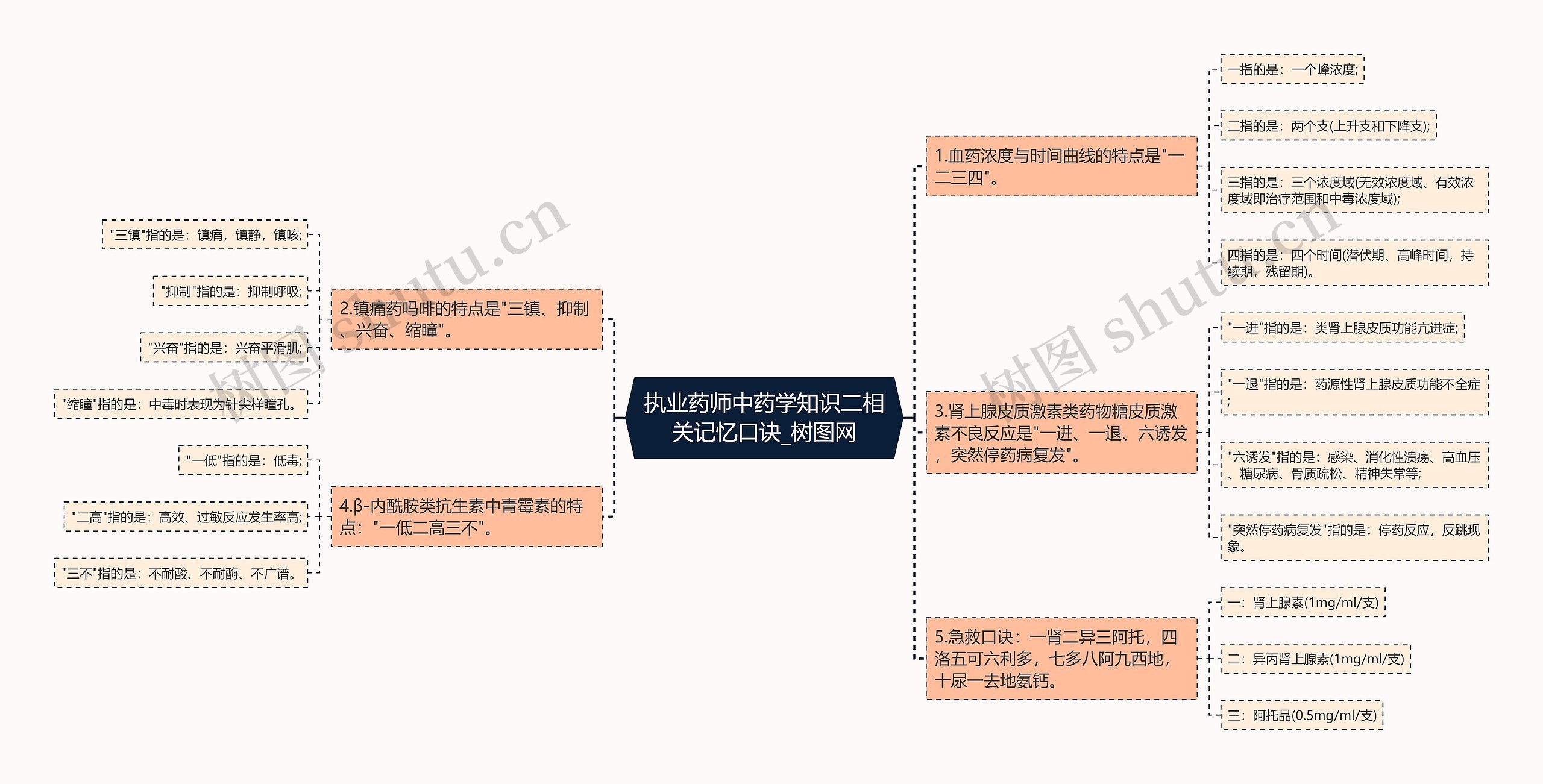 执业药师中药学知识二相关记忆口诀思维导图