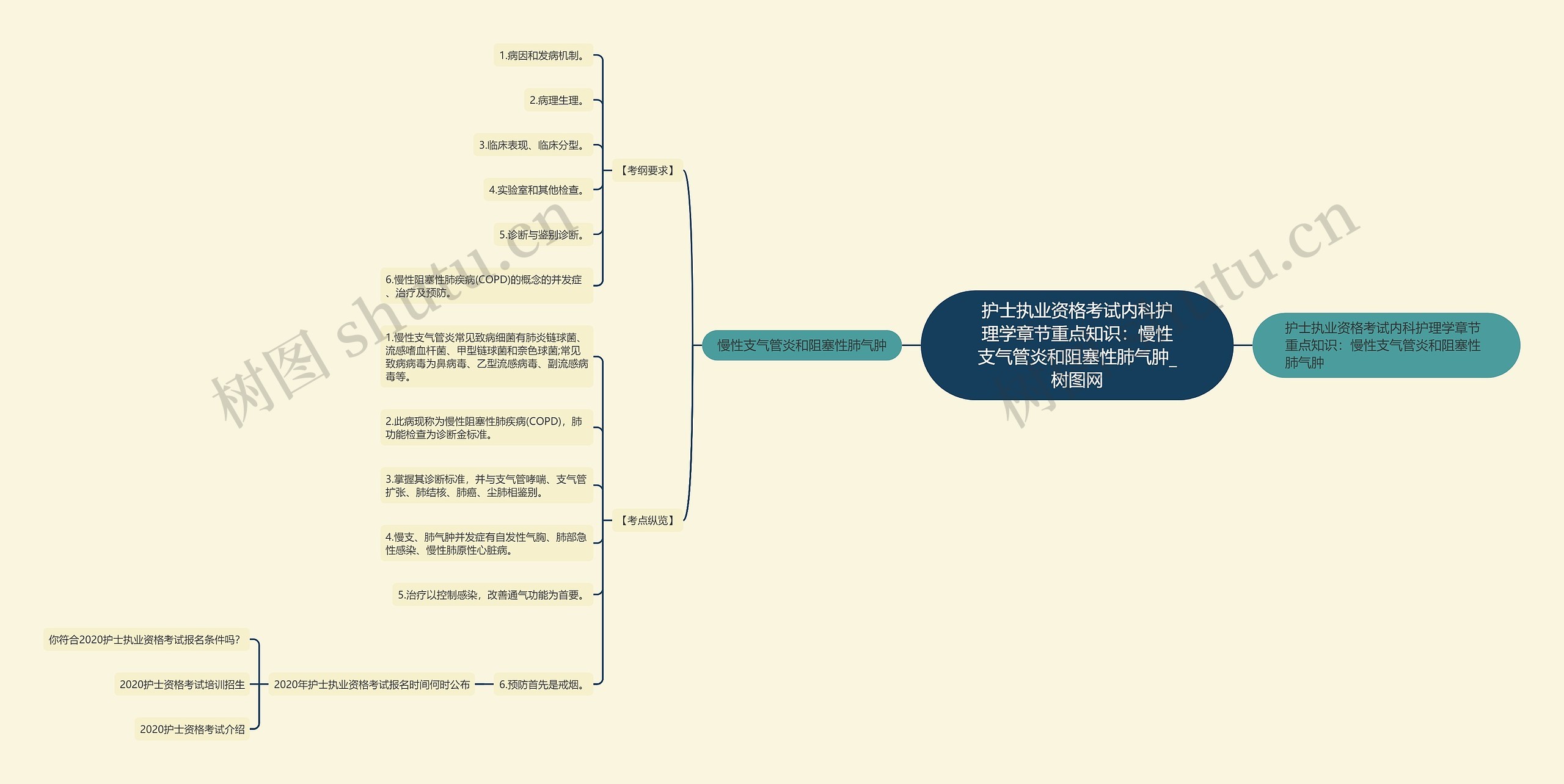 护士执业资格考试内科护理学章节重点知识：慢性支气管炎和阻塞性肺气肿