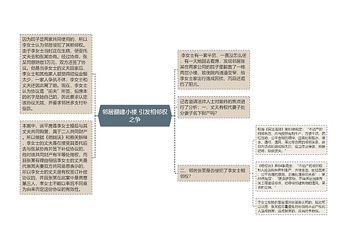 邻居翻建小楼 引发相邻权之争