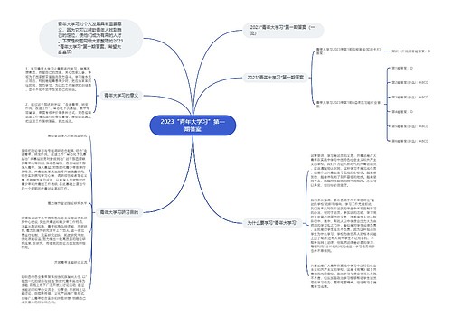 2023“青年大学习”第一期答案