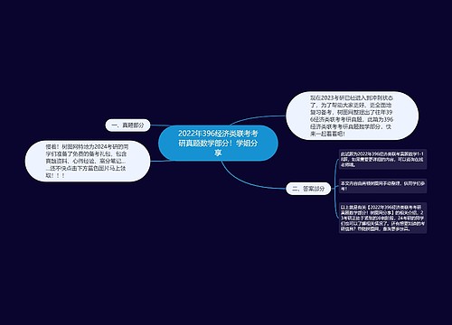 2022年396经济类联考考研真题数学部分!学姐分享 2022年396经济类联考考研真题数学部分!学姐分享